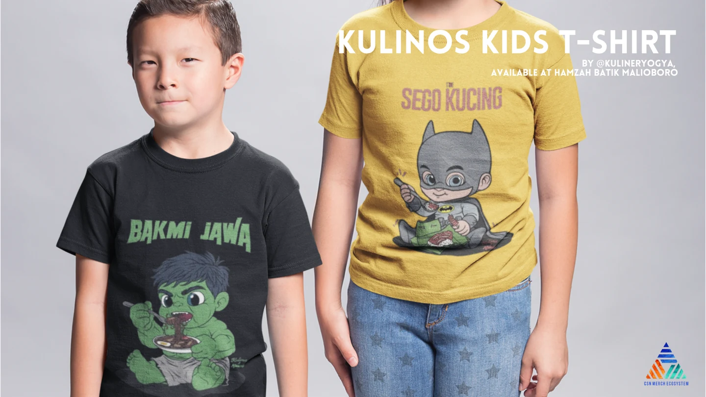Kulinos kids t-shirt untuk Kuliner Yogya